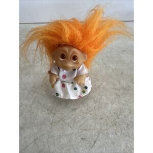 1986 Vintage Dam Troll doll with Orange Hair W/clothes